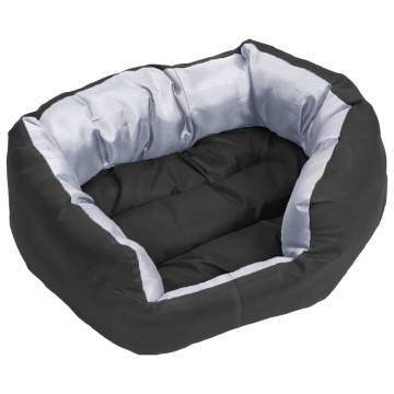 Reversible & Washable Dog Cushion Grey and Black 65x50x20 cm