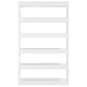 Book Cabinet/Room Divider High Gloss White 100x30x166 cm