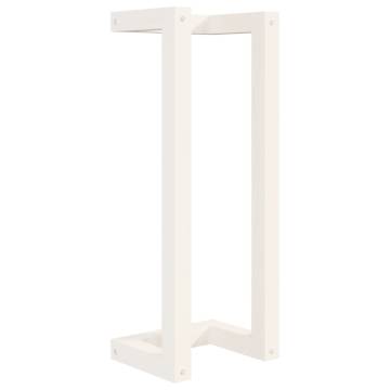 Towel Rack White 23x18x60 cm Solid Wood Pine