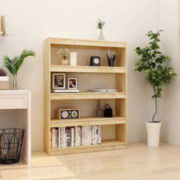 Book Cabinet/Room Divider 100x30x135.5 cm Solid Pinewood