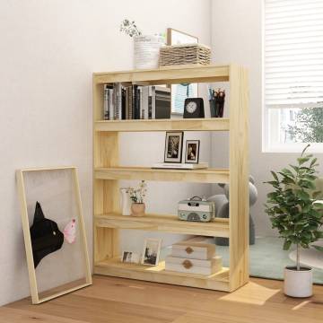 Book Cabinet/Room Divider 100x30x135.5 cm Solid Pinewood