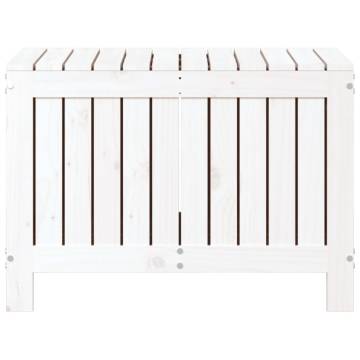 Garden Storage Box White 76x42.5x54 cm Solid Wood Pine