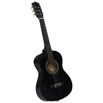 Classical Guitar for Beginner and Kid with Bag Black 1/2 34"