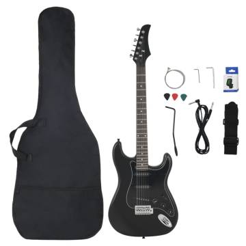 Electric Guitar for Beginner with Bag Black 4/4 39"