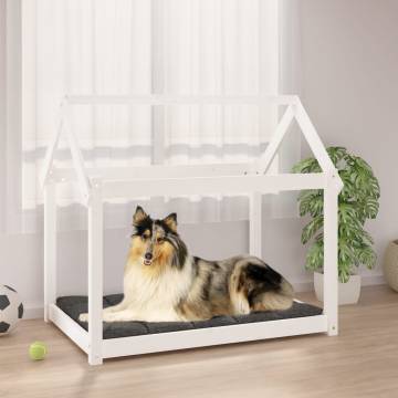 Dog Bed White 101x70x90 cm Solid Wood Pine