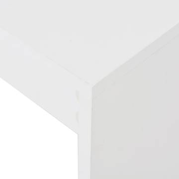 Bar Table with Shelf White 110x50x103 cm