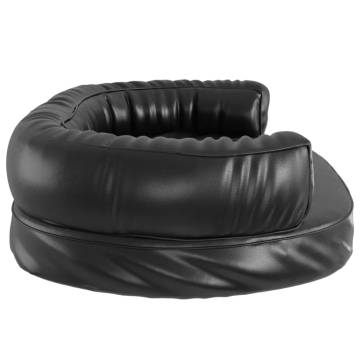 Ergonomic Foam Dog Bed Black 75x53 cm Faux Leather