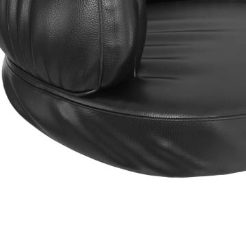 Ergonomic Foam Dog Bed Black 75x53 cm Faux Leather