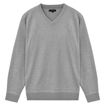 5 pcs Men's Pullover Sweaters V Neck Grey XL