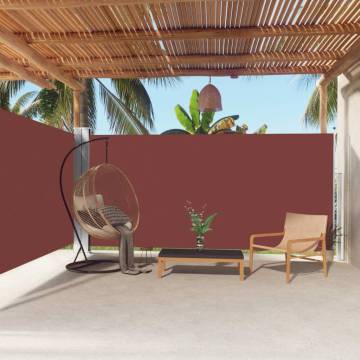 Retractable Side Awning Brown 180x600 cm