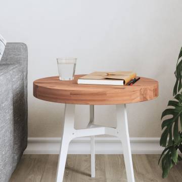 Table Top Ø40x4 cm Round Solid Wood Beech