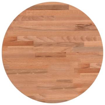 Table Top Ø40x4 cm Round Solid Wood Beech