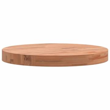 Table Top Ø40x4 cm Round Solid Wood Beech