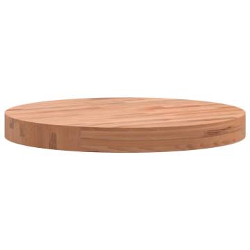 Table Top Ø40x4 cm Round Solid Wood Beech