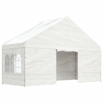 Gazebo with Roof White 11.15x5.88x3.75 m Polyethylene