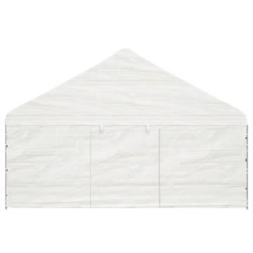 Gazebo with Roof White 11.15x5.88x3.75 m Polyethylene