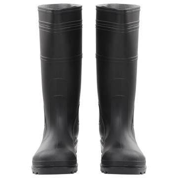 Rain Boots Black Size 45 PVC