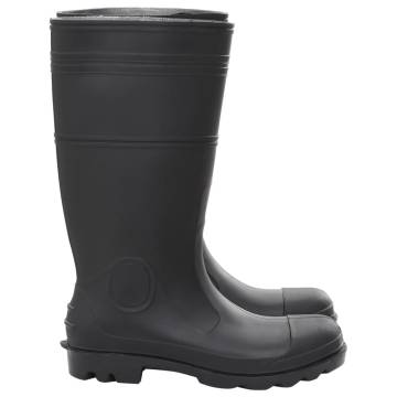 Rain Boots Black Size 45 PVC