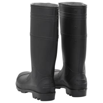 Rain Boots Black Size 45 PVC