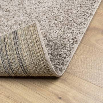 Shaggy Rug PAMPLONA High Pile Modern Beige 100x200 cm