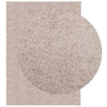 Shaggy Rug PAMPLONA High Pile Modern Beige 240x340 cm