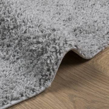 Shaggy Rug PAMPLONA High Pile Modern Grey Ø 80 cm