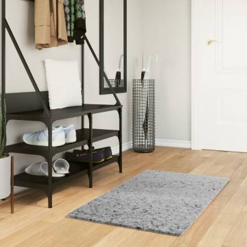 Shaggy Rug PAMPLONA High Pile Modern Grey 60x110 cm