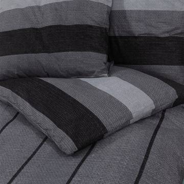 Duvet Cover Set Dark Grey 140x200 cm Cotton