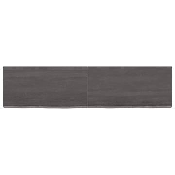 Bathroom Countertop Dark Brown 120x30x(2-6) cm Treated Solid Wood