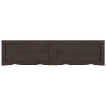 Bathroom Countertop Dark Brown 120x30x(2-6) cm Treated Solid Wood