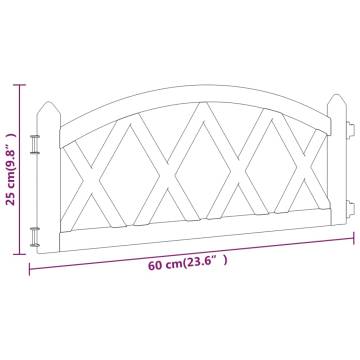 Lawn Edgings 17 pcs Red 10 m PP