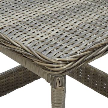 Garden Table Brown 45x45x46.5 cm Poly Rattan