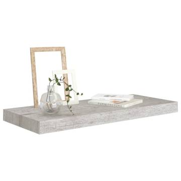 Floating Wall Shelf Concrete Grey 60x23.5x3.8 cm MDF