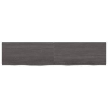 Bathroom Countertop Dark Brown 180x40x(2-6) cm Treated Solid Wood