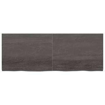 Bathroom Countertop Dark Brown 160x60x(2-4) cm Treated Solid Wood