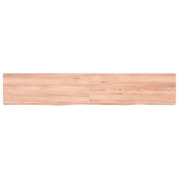 Bathroom Countertop Light Brown 160x30x(2-4)cm Treated Solid Wood