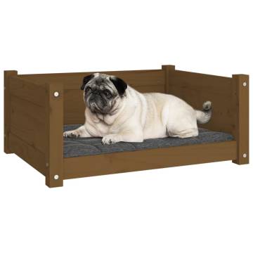 Dog Bed Honey Brown 65.5x50.5x28 cm Solid Pine Wood