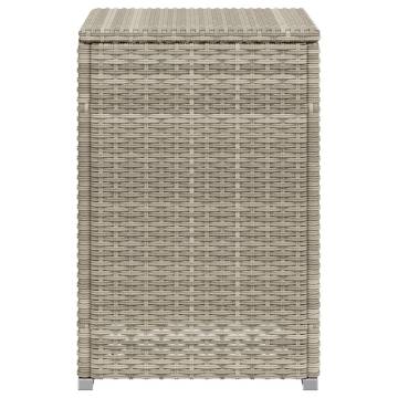 Propane Tank Cover Table Light Grey 40x40x60 cm Poly Rattan