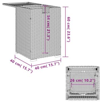 Propane Tank Cover Table Light Grey 40x40x60 cm Poly Rattan