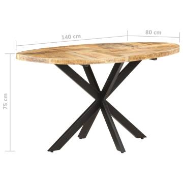 Dining Table 140x80x75 cm Solid Mango Wood