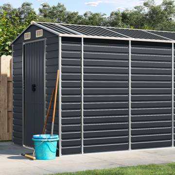 Garden Shed Anthracite 191x980x198 cm Galvanised Steel