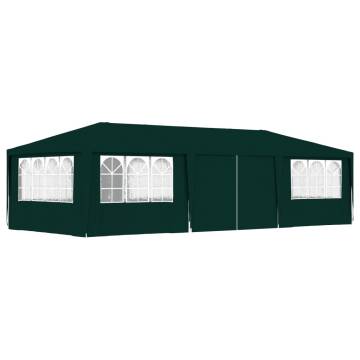 Professional Party Tent with Side Walls 4x9 m Green 90 g/m?