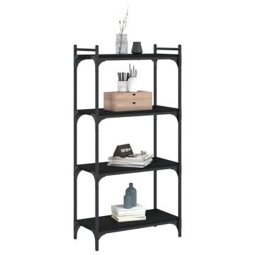 Bookcase 4-Tier Black 60x30x120 cm Engineered Wood