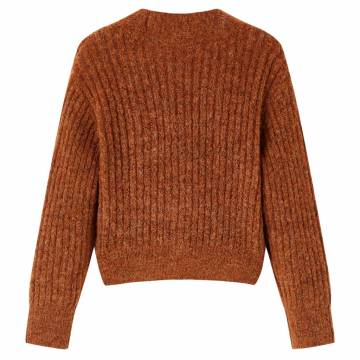 Kids' Cardigan Knitted Cognac 116