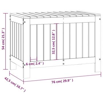 Garden Storage Box 76x42.5x54 cm Solid Wood Pine