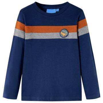 Kids' T-shirt with Long Sleeves Navy Blue 140