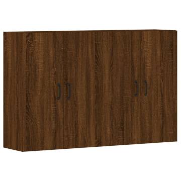 Wall Mounted Cabinets 2 pcs Brown Oak Engineered Wood