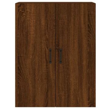 Wall Mounted Cabinets 2 pcs Brown Oak Engineered Wood