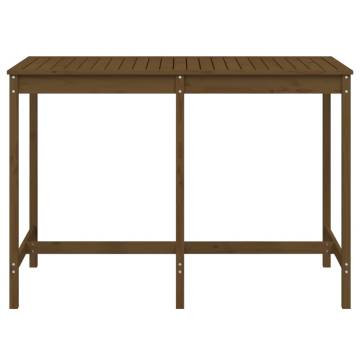 Garden Table Honey Brown 159.5x82.5x110 cm Solid Wood Pine