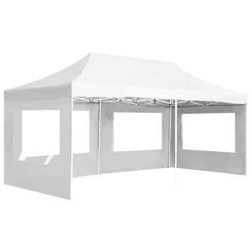 Professional Folding Party Tent with Walls Aluminium 6x3 m White